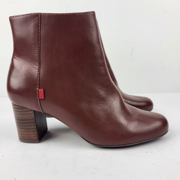 Marc Joseph New York Charles St Leather Ankle Bootie Reddish Brown 7.5 - Picture 5 of 11